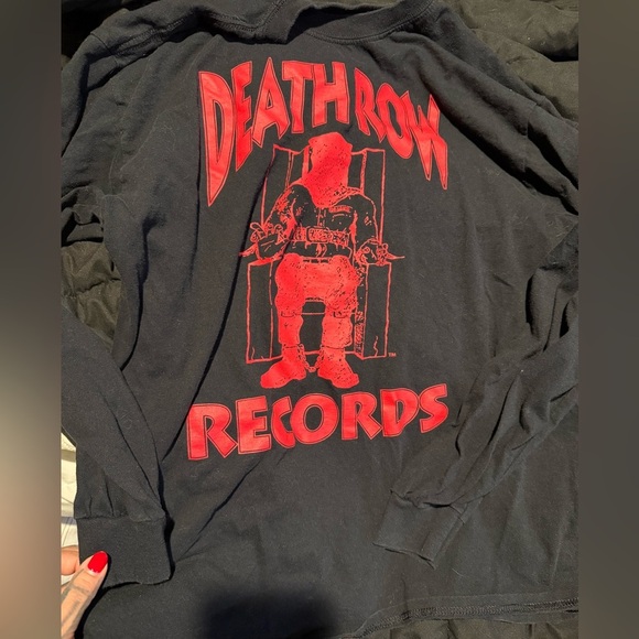 Death Row Records Black Long Sleeve Shirt - Picture 3 of 4